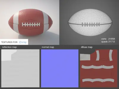 American Football 3D model