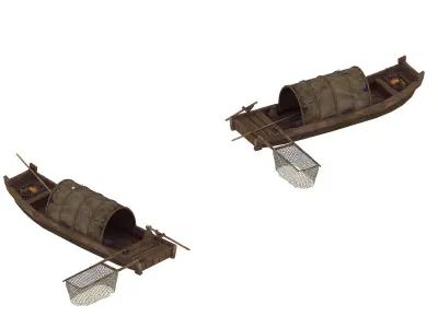 Game Crescent Bay - Wooden Boat 03 3D model