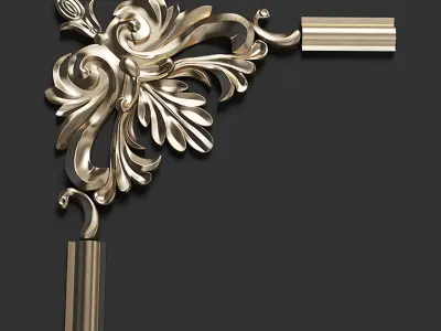 8 corner ornament 3D model