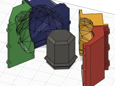 Vase Mold Low Poly Skull 3D print model