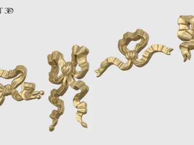 Decorative Bow Set 3D print model