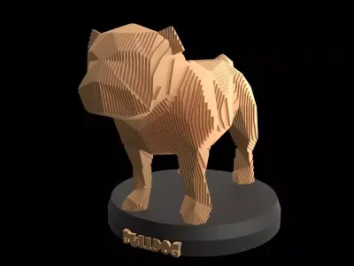 Parametric Bulldog Low-poly 3D model purchase