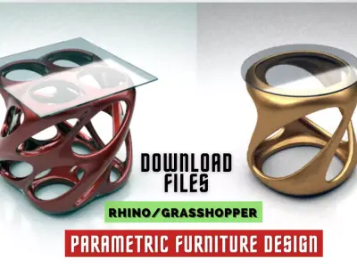 Parametric Table Design Grasshopper Rhino 3d Model Download 3D model