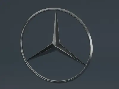 Mersedes Benz Emblem Logo 3D model