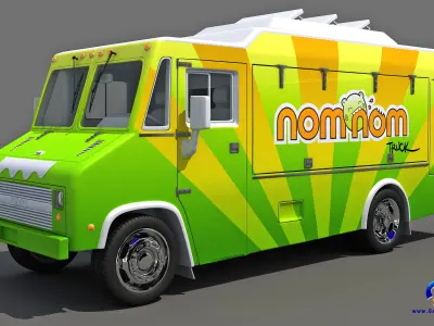 Nom Nom Green Food Truck 3D model