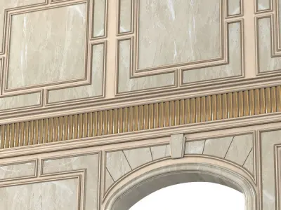  Art Deco Wall paneling 3D model