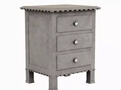 Old Wooden Dresser A 01 Low-poly 3D model