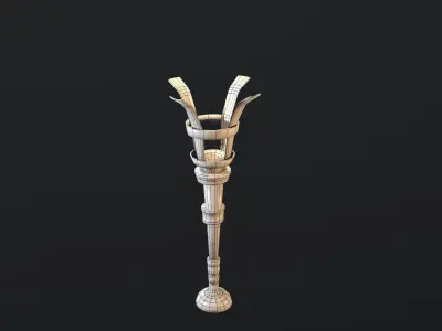 Medieval Torch 3D model