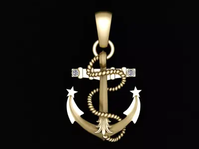 ANCHOR PENDANT 3D PRINTABLE MODEL 3D print model