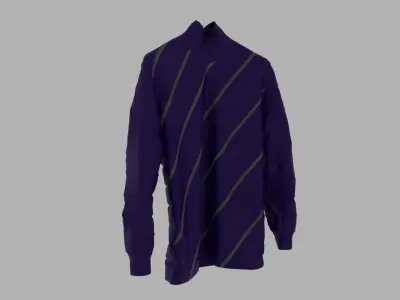 Sweater long sleeved racing shirt Low-poly 3D model