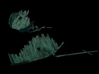 Game Seabed wreckage - Wreck wreckage 09 3D model