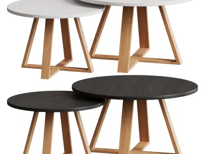 Solid Wood Coffee Table 3D model