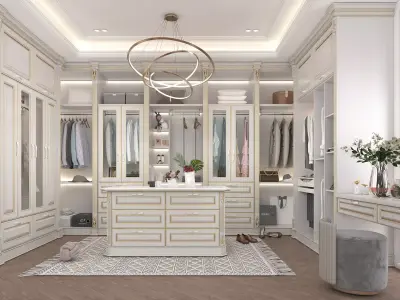 Classic style Dressing Room 3D model