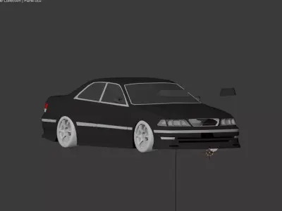 Mk2 Toyota Chaser Low-poly 3D model