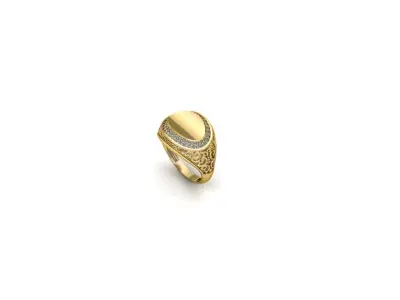 vintage gold ring print model slt 3D print model