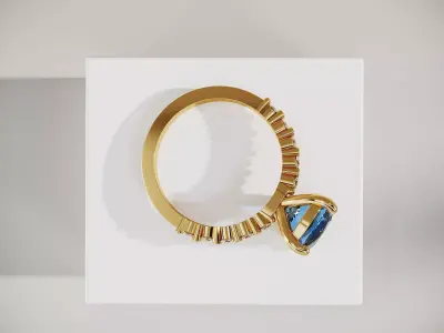 Luxury Gold Ring Collection -14K Low-poly 3D model