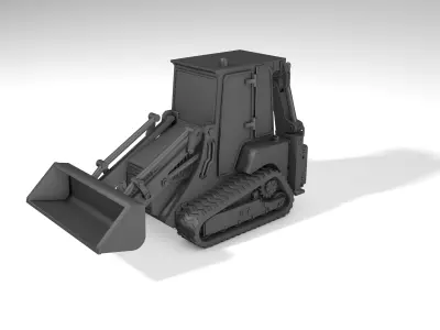 3d model of JCB crawler mini tractor  Ver2 3D print model