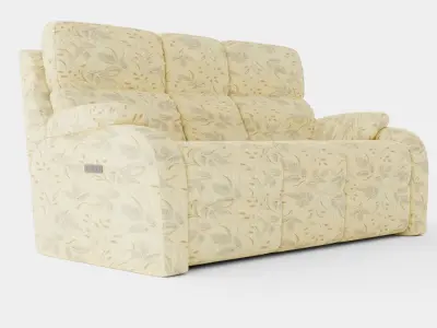 Beige Sofa Low-poly 3D model