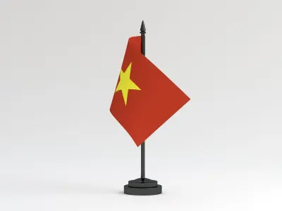 Table Flag Vietnam 3D model