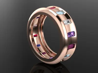 Jewelry Ring 3D print model 16