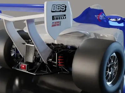 stark f1 car Low-poly 3D model