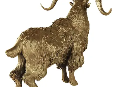 goat statue 2 3D model