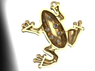frog necklace Free 3D model