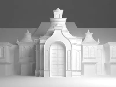 Wedding Stage 3D model 14