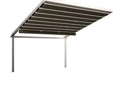 Motorized Pergola 5 nickel matte 3D model