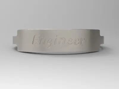 Engineer Female Ring Platinum 3D print model