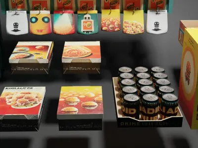 SciFi Foods Pack Free 3D model