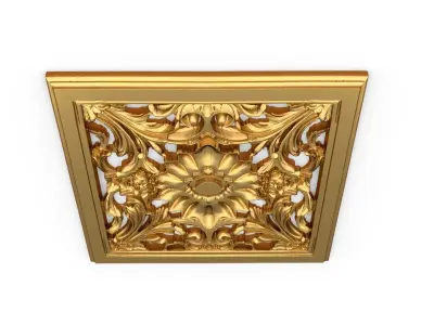 Classic carved decor ornament 390 3D model