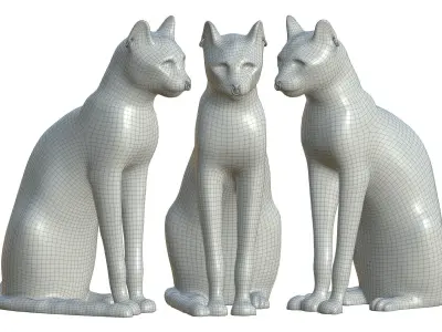 Statue 011 Low-poly 3D model