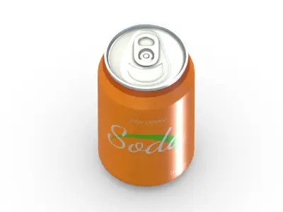 Supermarket Soda Drink Can 03 Low Poly PBR Realistic Low-poly 3D model