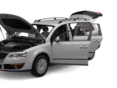 VW Passat B6 HQ Interior 3D model