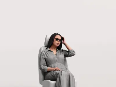 Humano Car Passenger Woman 2011-4 3D model