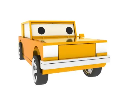 cartoon car rig model 3D model