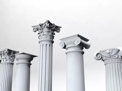 Columns Collection four 3D model