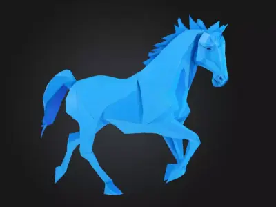 Geometric Horse 3D Modern Decorative Sculpture Free 3D print model