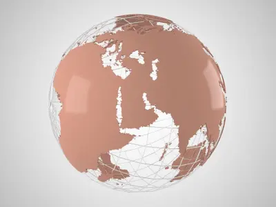 Globe News Skeleton Chocolate Milk Color 3D model