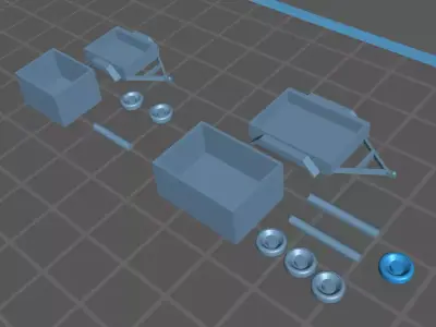 3 types of n scale car trailers Free 3D print model