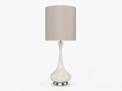 Table lamp with lampshade 02 3D model