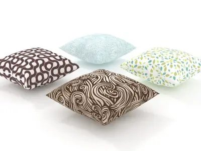 4-Piece Cushion Free 3D model
