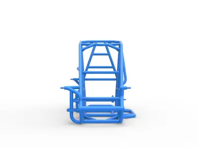 Frame of Pavement 600 Micro sprint car Scale 1 to 25 3D print model