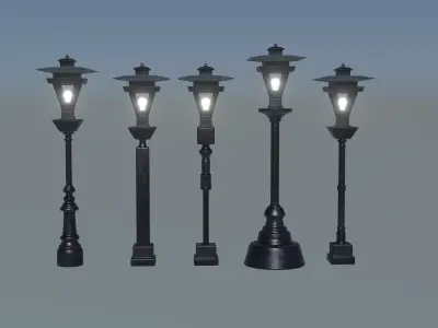 Old Street Light 3D model