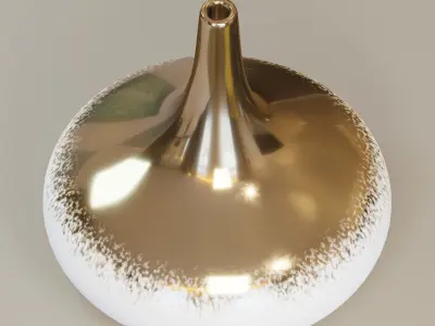 Vase17 gold and vase 3D model
