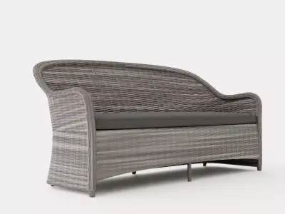 Roma 3 seater sofa Low-poly 3D model