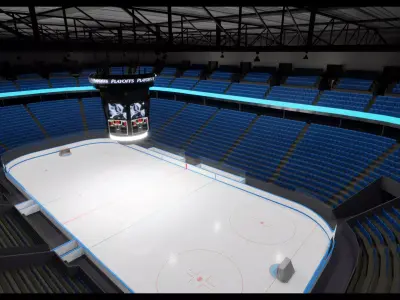 Ice Hockey Stadium Low-poly 3D model