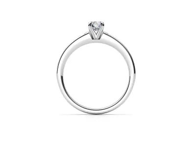 ZDR028 solitaire diamond ring gold 3D print model