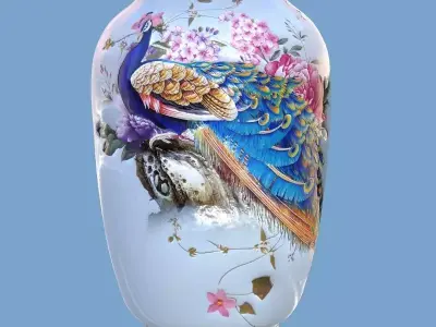 Porcelain Vase Fiona-3 Low-poly 3D model